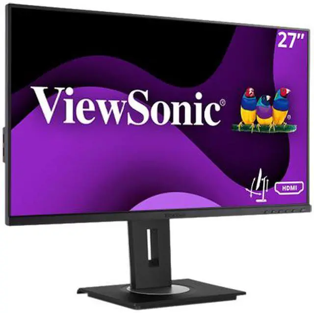Alt view image 3 of 15 - ViewSonic VG2748A 27 Inch IPS 1080p Ergonomic Monitor with Ultra-Thin Bezels, HDMI, DisplayPort, USB, VGA, and 40 Degree Tilt for Home and Office