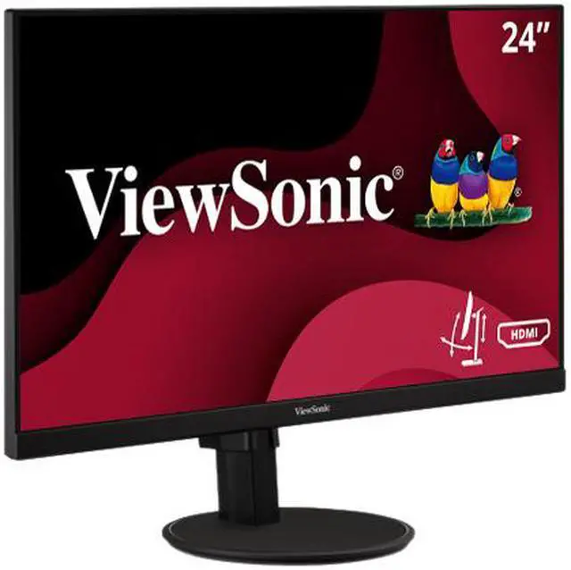 Alt view image 3 of 11 - ViewSonic VA2447-MHJ 24 Inch Full HD 1080p Monitor with Advanced Ergonomics, Ultra-Thin Bezel, AMD FreeSync, 75Hz, Eye Care, and HDMI, VGA Inputs for Home and Office