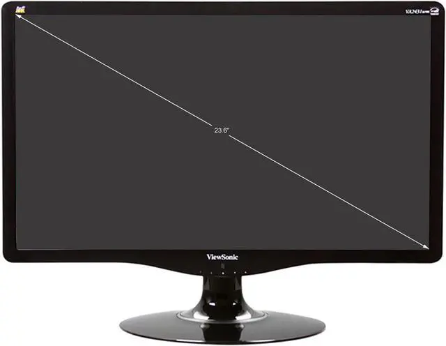 Alt view image 2 of 4 - ViewSonic 23.6" 60 Hz Monitor (A Grade) 5 ms D-Sub, DVI VA2431wm