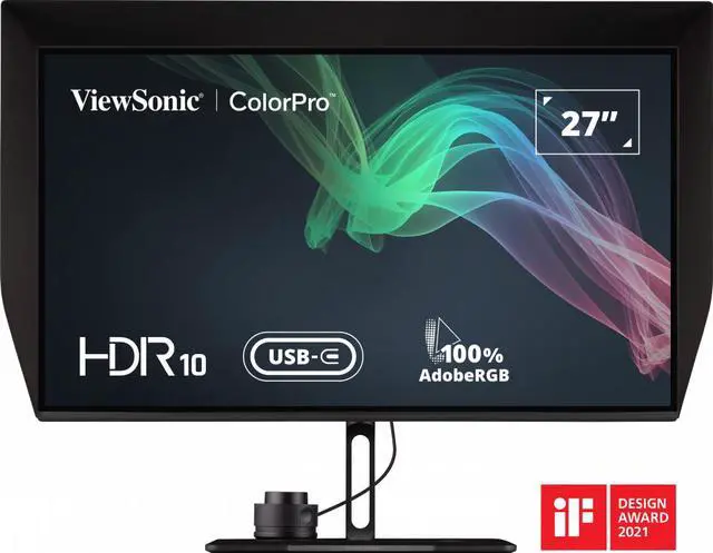 Alt view image 2 of 20 - ViewSonic VP2786-4K 27 Inch Premium IPS 4K USB C Monitor with Integrated Color Wheel, 100% sRGB, 98% DCI-P3, Pantone Validated, 90W Charging, HDMI, DisplayPort for Professional Home and Office