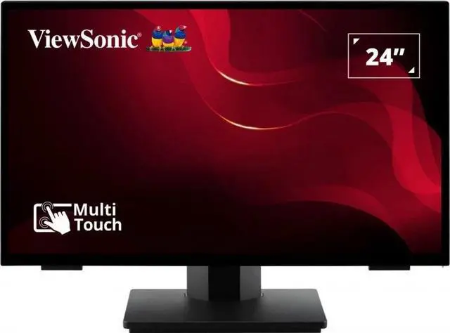Alt view image 2 of 11 - ViewSonic TD2465 24" (23.8" Actual viewable size) Projected Capacitive Touchscreen Monitor 250 cd/m2 3000:1 Built-in Speakers