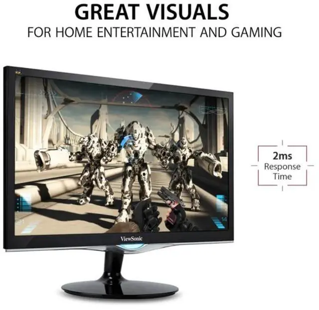 Alt view image 2 of 5 - ViewSonic VX2452MH - 24" 1080p 2ms Monitor with HDMI, VGA and DVI