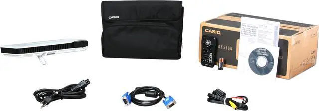 Alt view image 7 of 7 - CASIO Green Slim XJ-A140 XGA 1024x768 2500 Lumens DLP Projector Mercury Free Light Source