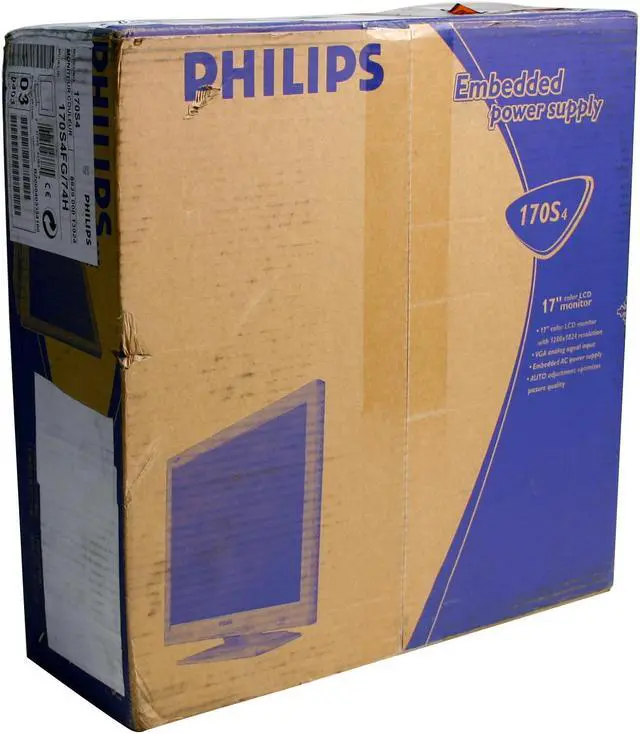 Alt view image 7 of 7 - PHILIPS 17" TFT LCD LCD Monitor =25 ms (typ.) 170S4FG