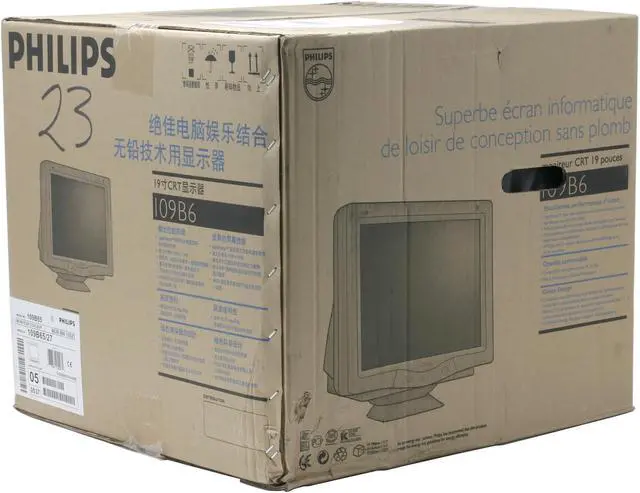 Alt view image 7 of 7 - PHILIPS 109B65/27 Black 19" CRT Monitor 0.25mm Dot Pitch D-Sub