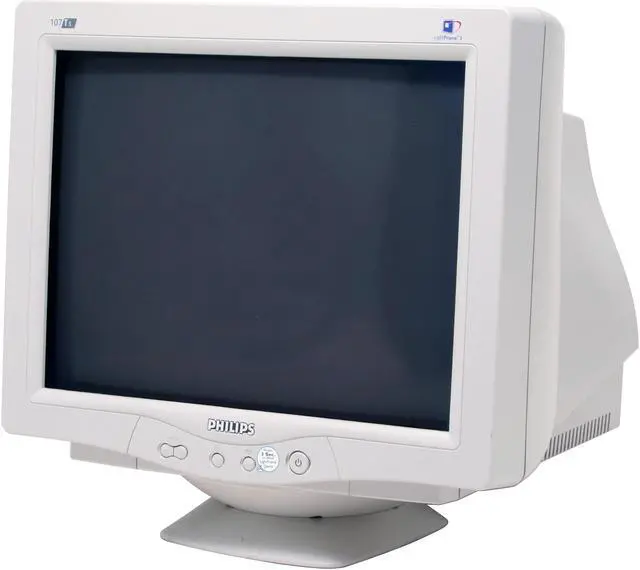 Alt view image 2 of 7 - PHILIPS 107T51/74 White 17" CRT Monitor 0.25mm Dot Pitch D-Sub