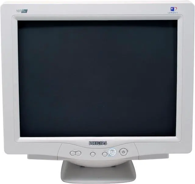 Alt view image 3 of 7 - PHILIPS 107T51/74 White 17" CRT Monitor 0.25mm Dot Pitch D-Sub