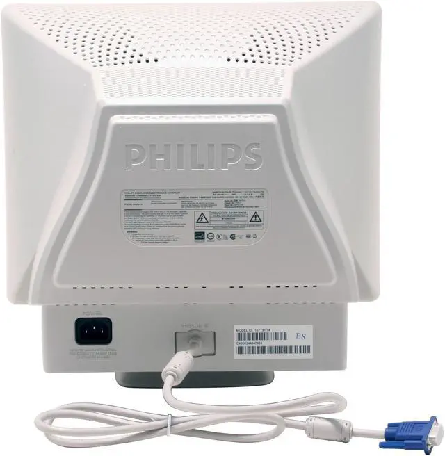 Alt view image 6 of 7 - PHILIPS 107T51/74 White 17" CRT Monitor 0.25mm Dot Pitch D-Sub