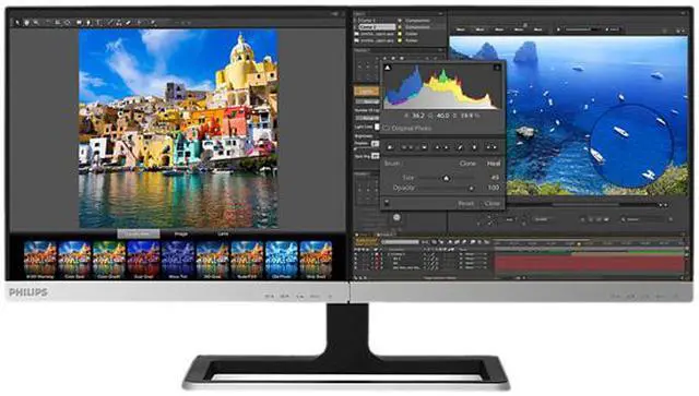 Alt view image 2 of 3 - Philips Brilliance 19DP6QJNS 19" IPS LCD Dual-screen Monitor 1280 x 1024 60Hz