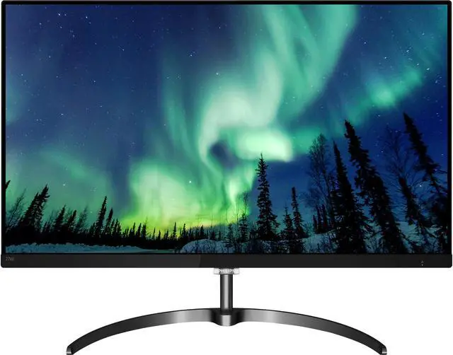Main image of Philips 276E8FJAB 27" monitor, Quad HD 2560x1440 IPS panel, Ultra Wide-Color 132% sRGB & 114% NTSC coverage, HDMI/DVI-D/VGA, Audio out, HDMI/DisplayPort/VGA, Audio in/out, Built-in speakers, Narrow borders, Flicker-Free, EPEAT Silver
