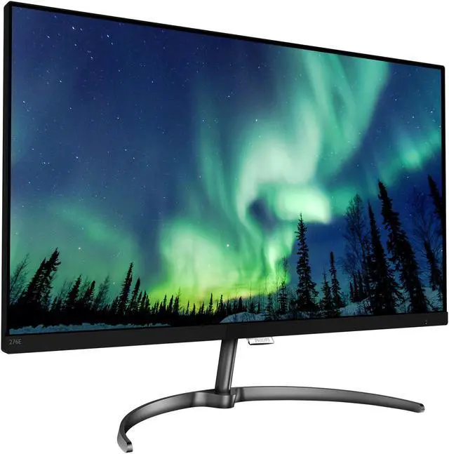 Alt view image 3 of 6 - Philips 276E8FJAB 27" monitor, Quad HD 2560x1440 IPS panel, Ultra Wide-Color 132% sRGB & 114% NTSC coverage, HDMI/DVI-D/VGA, Audio out, HDMI/DisplayPort/VGA, Audio in/out, Built-in speakers, Narrow borders, Flicker-Free, EPEAT Silver