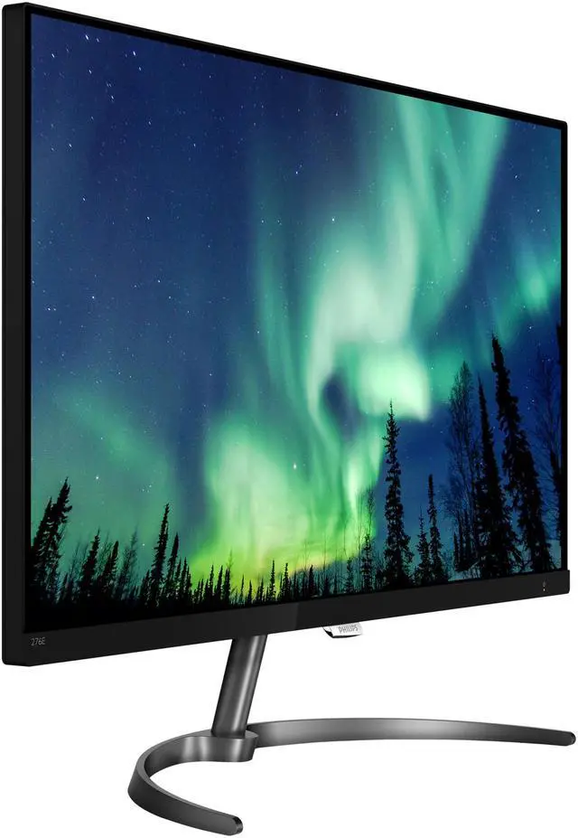 Alt view image 5 of 6 - Philips 276E8FJAB 27" monitor, Quad HD 2560x1440 IPS panel, Ultra Wide-Color 132% sRGB & 114% NTSC coverage, HDMI/DVI-D/VGA, Audio out, HDMI/DisplayPort/VGA, Audio in/out, Built-in speakers, Narrow borders, Flicker-Free, EPEAT Silver