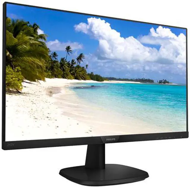 Alt view image 2 of 3 - PHILIPS 243V7QJABF/00 Black 23.8" HDMI Widescreen LED Backlight Monitor 250 cd/m2 SC 200,000,000:1 (1,000:1)