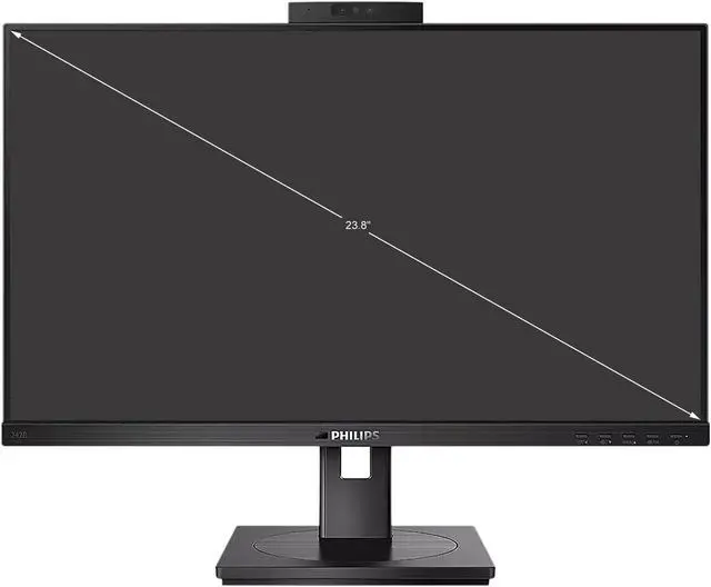 Alt view image 2 of 3 - PHILIPS 24" (Actual Size 23.8") 75 Hz IPS LCD Monitor with Windows Hello Webcam 4ms (GTG) D-Sub, DVI, HDMI, DisplayPort Flat Panel 242B1H