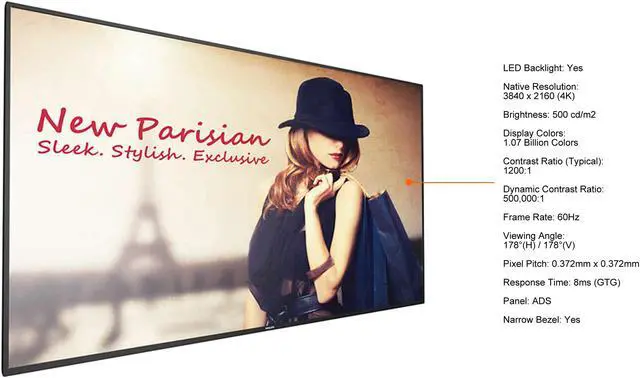 Alt view image 3 of 4 - Philips 65BDL4550D/00 65" Signage Solutions D-Line Display