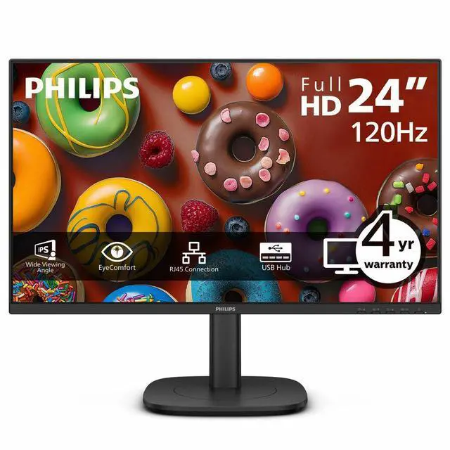 Main image of Philips 24B2U3301 23.8" Full HD IPS Monitor, USB-C Docking with 90W PD, USB Hub, Ergonomic Stand, HDMI & DisplayPort, ENERGY STAR, EPEAT Certified, 4-Year Warranty