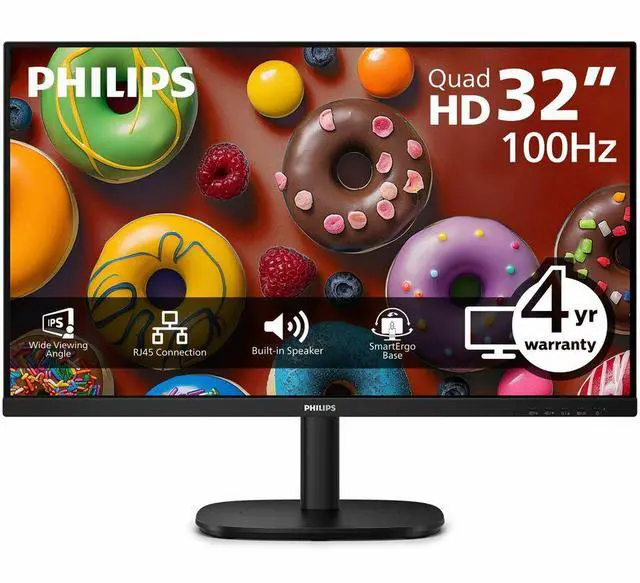 Main image of Philips 32B2U3601 32" Class WQHD LED Monitor - 16:9 - 31.5" Viewable - IPS Technology - WLED Backlight - 2560 x 1440 - 1.07 Billion Colors - Adaptive Sync - 350 Nit - 4 ms - 100 Hz - USB Type-C - HDMI
