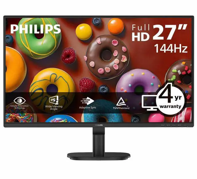 Main image of Philips 27B2N2200G 27" Class Full HD LED Monitor - 16:9 - 27" Viewable - IPS Technology - WLED Backlight - 1920 x 1080 - 16.7 Million Colors - Adaptive Sync - 350 Nit - 4 ms - 144 Hz - HDMI - VGA - DP