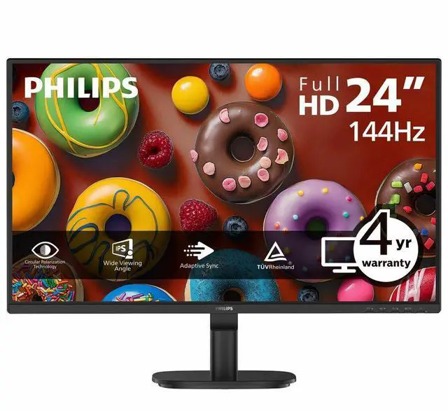 Main image of Philips 24B2N2200G 24" Class Full HD LED Monitor - 16:9 - 23.8" Viewable - IPS - WLED Backlight - 1920 x 1080 - 16.7 Million Colors - Adaptive Sync - 350 Nit - 4 ms - 144 Hz - HDMI - VGA - DisplayPort