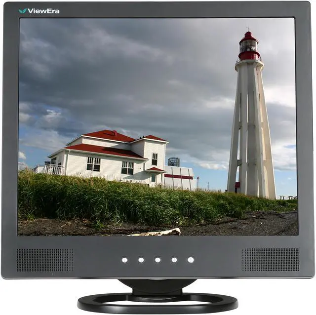 Alt view image 2 of 8 - ViewEra V172SV-B Black 17" 8ms LCD Video Monitor 300 cd/m2 500:1 Built-in Speakers&Composite video