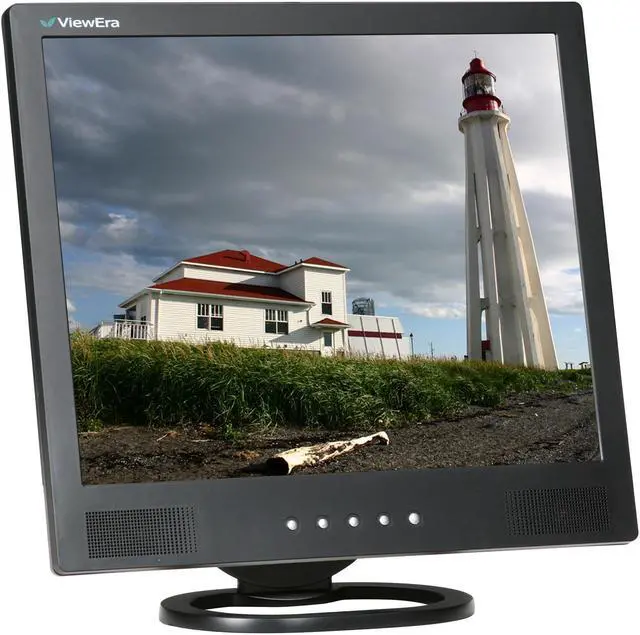 Alt view image 3 of 8 - ViewEra V172SV-B Black 17" 8ms LCD Video Monitor 300 cd/m2 500:1 Built-in Speakers&Composite video