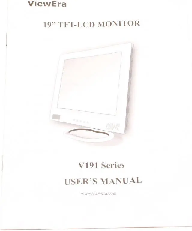 Alt view image 9 of 10 - ViewEra 19" Active Matrix, TFT LCD SXGA LCD Monitor, No Dead Pixel Guarantee 8ms Gray To Gray D-Sub, DVI-D V191WD-B