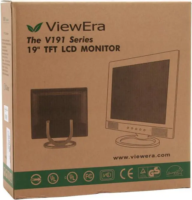 Alt view image 10 of 10 - ViewEra 19" Active Matrix, TFT LCD SXGA LCD Monitor, No Dead Pixel Guarantee 8ms Gray To Gray D-Sub, DVI-D V191WD-B