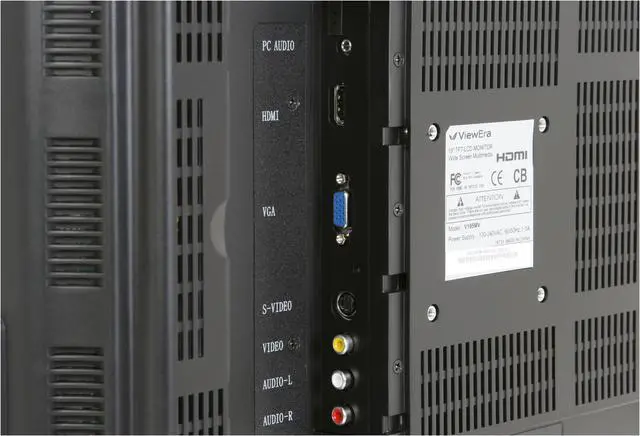 Alt view image 8 of 15 - ViewEra 19" Active Matrix, TFT LCD WXGA+ LCD Monitor 5 ms D-Sub, HDMI, S-Video, Composite, Component V195MV
