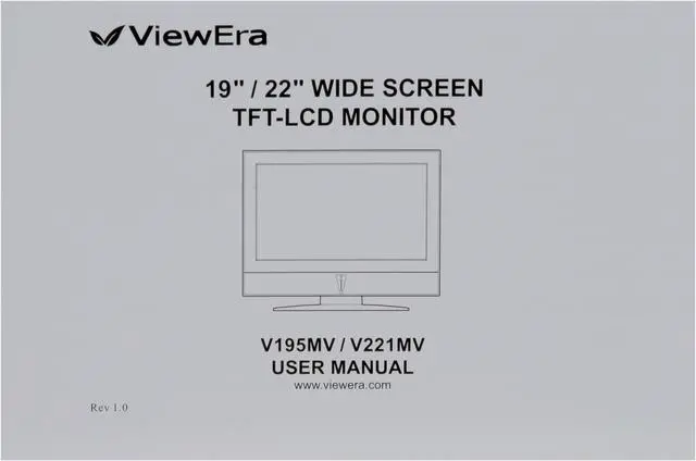 Alt view image 14 of 15 - ViewEra 19" Active Matrix, TFT LCD WXGA+ LCD Monitor 5 ms D-Sub, HDMI, S-Video, Composite, Component V195MV