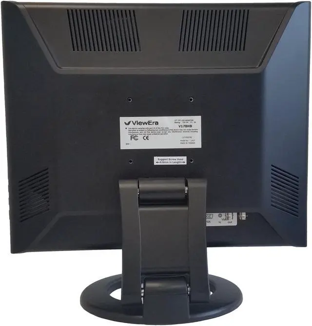 Alt view image 3 of 6 - ViewEra V178HB Black 17" HDMI/BNC LCD/LED Security Monitor, 250cd/m2, 1000:1, HDMI, BNC In/Out, D-Sub