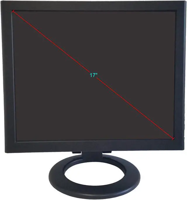 Alt view image 6 of 6 - ViewEra V178HB Black 17" HDMI/BNC LCD/LED Security Monitor, 250cd/m2, 1000:1, HDMI, BNC In/Out, D-Sub