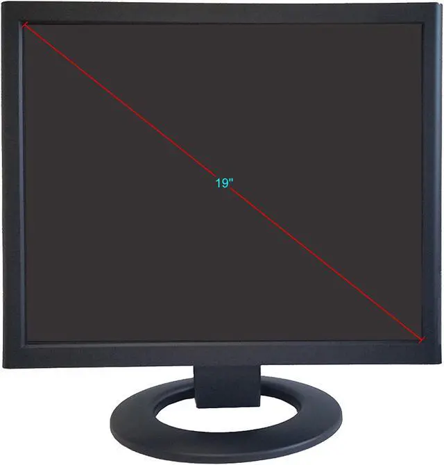 Alt view image 6 of 6 - ViewEra V198HB Black 19" HDMI/BNC LCD/LED Security Monitor, 250cd/m2, 1000:1, HDMI, BNC In/Out, D-Sub