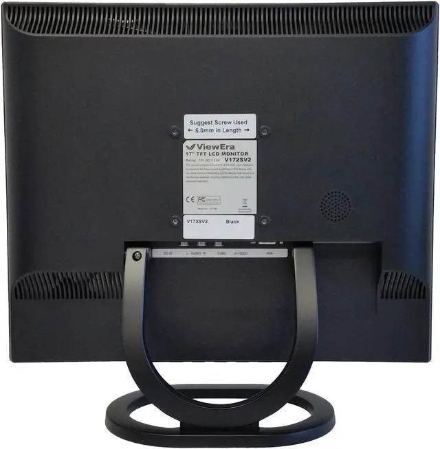Alt view image 3 of 6 - ViewEra V172SV2 Black 17" LCD/LED Video Monitor, 250cd/m2, 1000:1, Composite Video, S-Video, D-Sub