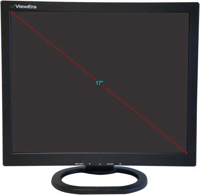 Alt view image 6 of 6 - ViewEra V172SV2 Black 17" LCD/LED Video Monitor, 250cd/m2, 1000:1, Composite Video, S-Video, D-Sub