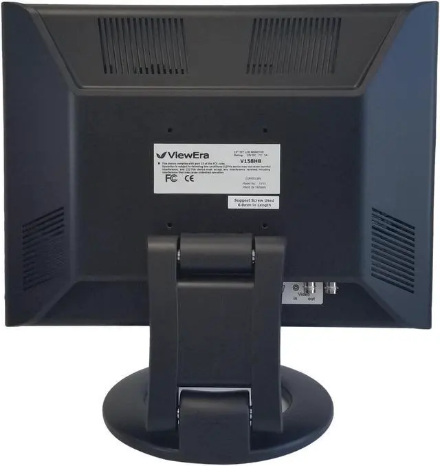 Alt view image 4 of 6 - ViewEra V158HB Black 15" HDMI/BNC LCD/LED Security Monitor, 350cd/m2, 700:1, HDMI, BNC In/Out, D-Sub