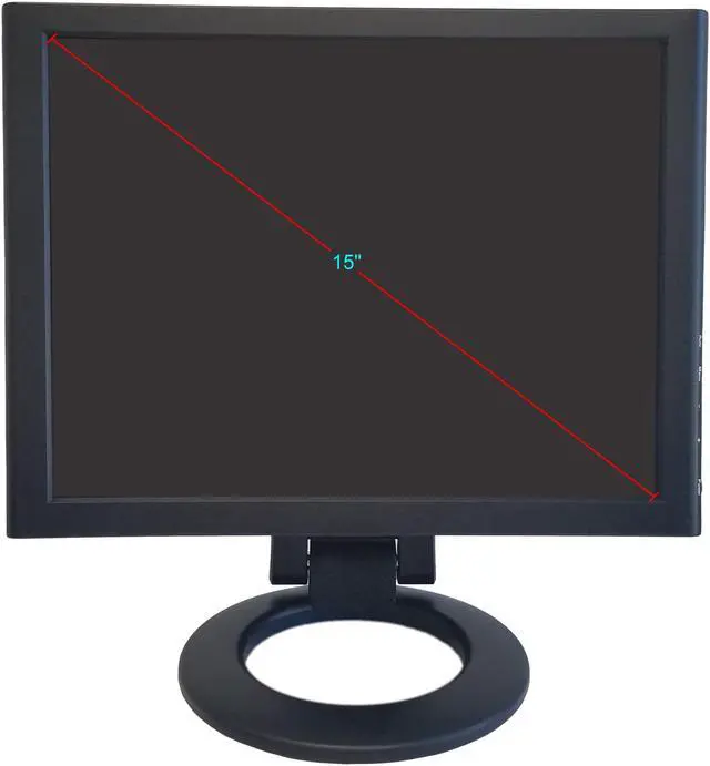 Alt view image 6 of 6 - ViewEra V158HB Black 15" HDMI/BNC LCD/LED Security Monitor, 350cd/m2, 700:1, HDMI, BNC In/Out, D-Sub