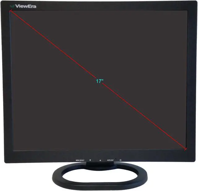 Alt view image 6 of 6 - ViewEra V172BN2 Black 17" LCD/LED Video Monitor, 250cd/m2, 1000:1, BNC In/Out, D-Sub