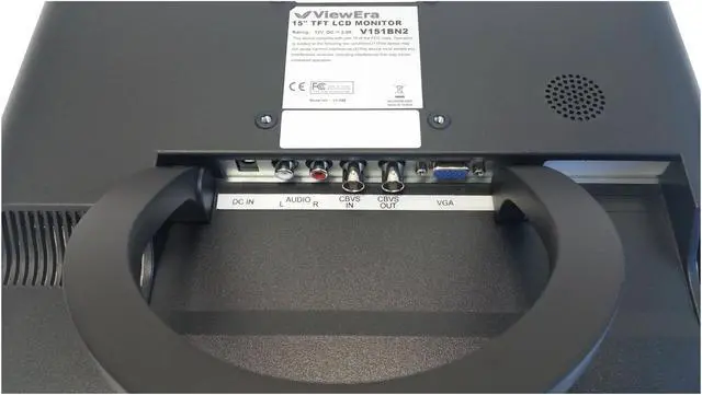 Alt view image 5 of 6 - ViewEra V151BN2 Black 15" LCD/LED Security Monitor, 350cd/m2, 700:1, BNC In/Out, D-Sub