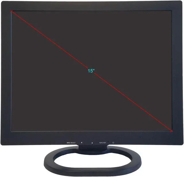 Alt view image 6 of 6 - ViewEra V151BN2 Black 15" LCD/LED Security Monitor, 350cd/m2, 700:1, BNC In/Out, D-Sub