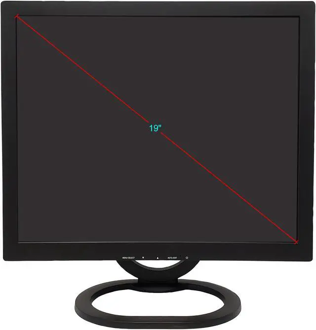 Alt view image 7 of 7 - ViewEra V191HV2 19" SXGA 1280 x 1024 VGA S-Video Composite Video Built-in Speakers LCD Monitor