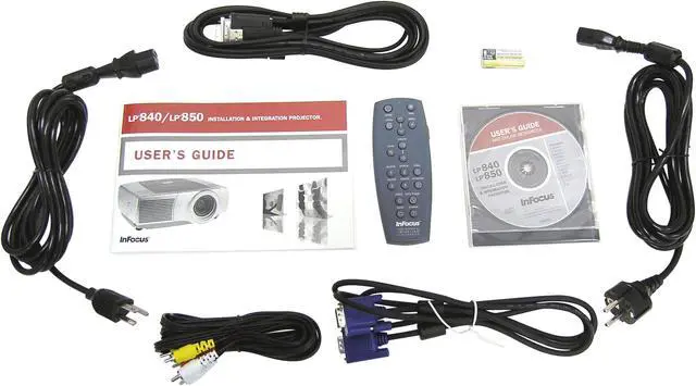 Alt view image 7 of 7 - InFocus LP850 1024 x 768 4500 Max ANSI lumens LCD Projector 750:1