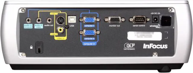 Alt view image 5 of 7 - InFocus IN2104EP 1024 x 768 High Bright: 2500 Lumens Eco Mode: 1800 Lumens DLP Projector 2000:1