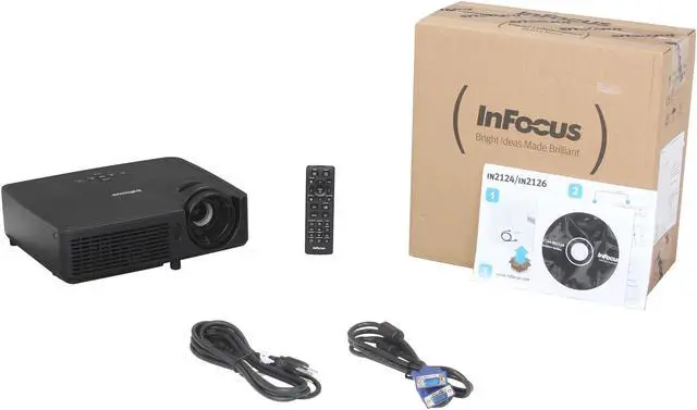 Alt view image 8 of 8 - InFocus IN2124 1024x768 XGA 3200 ANSI Lumens, RJ-45 LAN Control/Display, HDMI 1.4 Input, AMX Device Discovery, 3D Ready DLP Projector