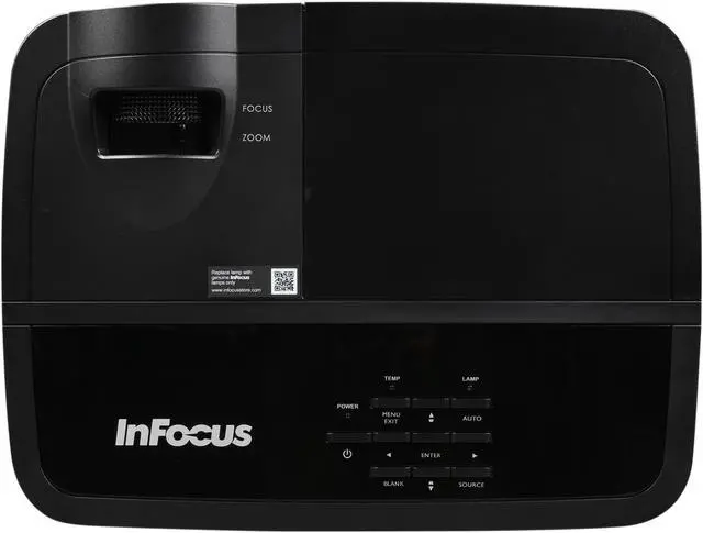 Alt view image 5 of 7 - InFocus SP1080 1080P 1920 x 1080 3500 Lumens, Contrast Ratio 25,000:1, Zoom Ratio of 1.22:1, Automatic Keystone Correction, Instant on/off, Programmed Dimming, User PIN, DLP 3D Home Theater Projector
