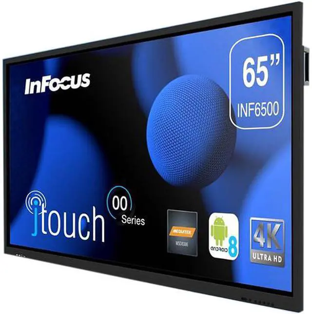 Alt view image 2 of 2 - InFocus INF6550 Black 65" (64.5" Viewable) Infrared Touchscreen Monitor 400 cd/m2 Built-in Speakers