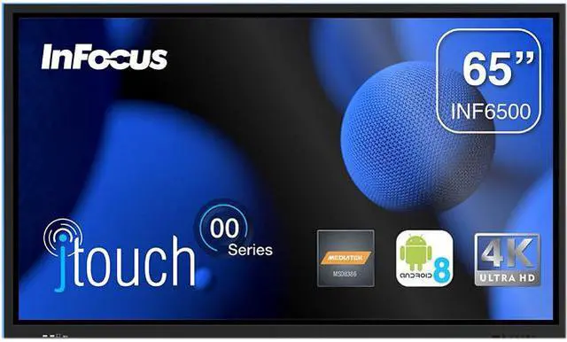 Main image of InFocus INF6550 Black 65" (64.5" Viewable) Infrared Touchscreen Monitor 400 cd/m2 Built-in Speakers