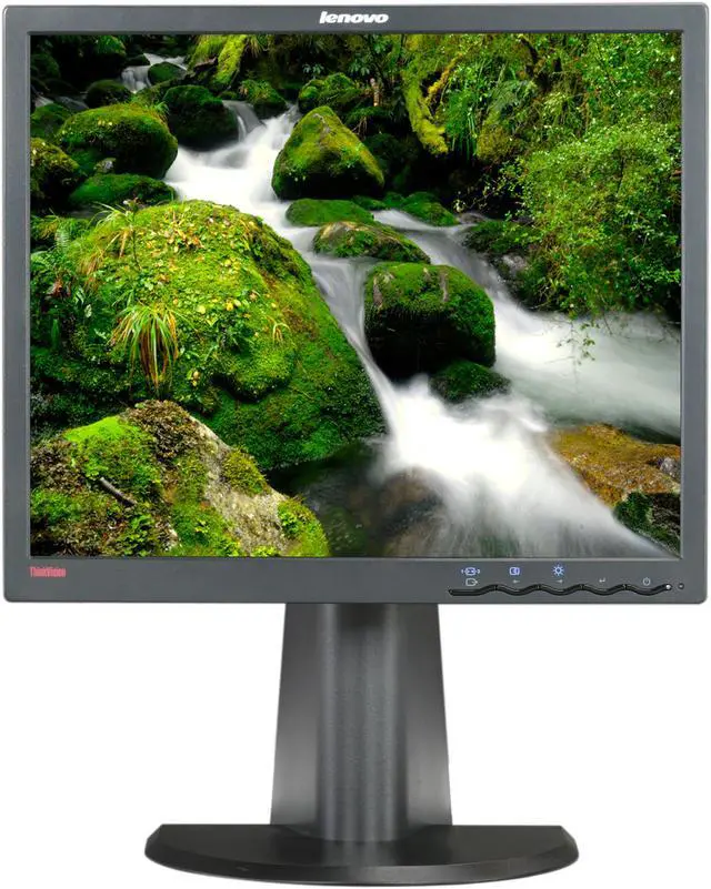Alt view image 2 of 10 - lenovo ThinkVision Tilt, swivel & height adjustable standing L192p 19" 20ms   LCD Monitor 250 cd/m2 1000:1