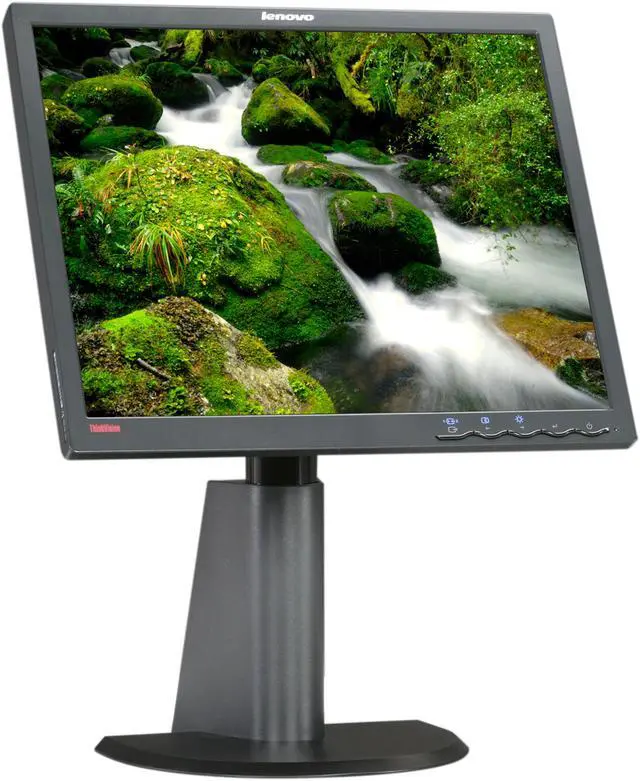 Alt view image 3 of 10 - lenovo ThinkVision Tilt, swivel & height adjustable standing L192p 19" 20ms   LCD Monitor 250 cd/m2 1000:1