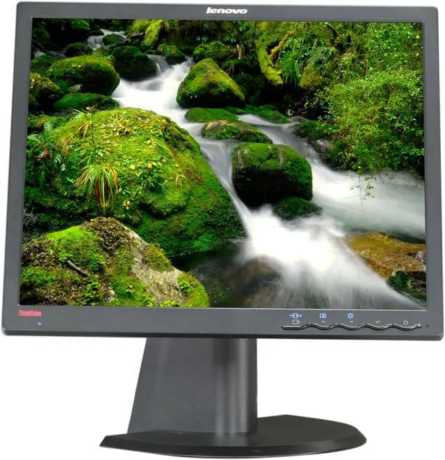 Alt view image 8 of 10 - lenovo ThinkVision Tilt, swivel & height adjustable standing L192p 19" 20ms   LCD Monitor 250 cd/m2 1000:1