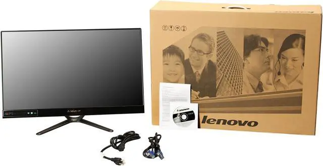 Alt view image 7 of 7 - lenovo LI2721S Glossy Black 27" HDMI Widescreen LED Backlight LCD Monitor AH-IPS 250 cd/m2 10,000,000:1 (1000:1)